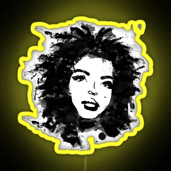 Lauryn Hill Monochrome RGB Neon Sign