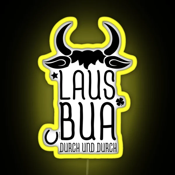 LAUSBUA Bavarian Quote RGB Neon Sign