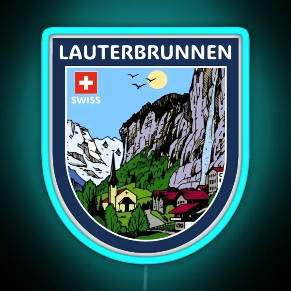 Lauterbrunnen Valley Swiss Alps RGB Neon Sign