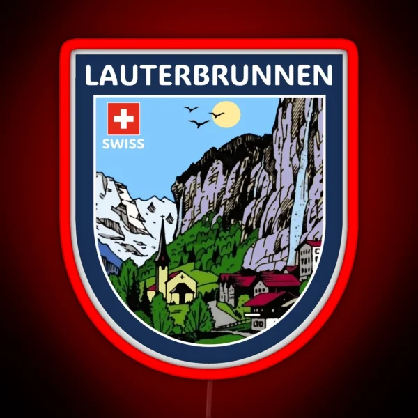 Lauterbrunnen Valley Swiss Alps RGB Neon Sign