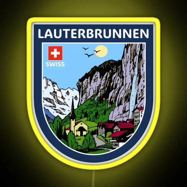 Lauterbrunnen Valley Swiss Alps RGB Neon Sign