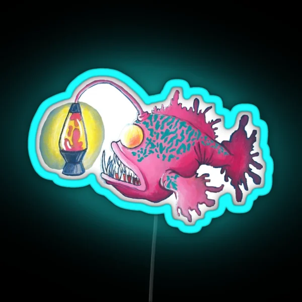 Lava Lamp Anglerfish RGB Neon Sign
