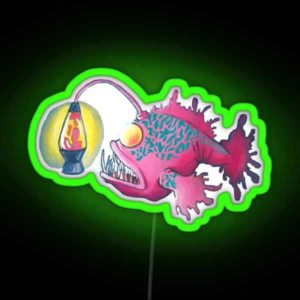 Lava Lamp Anglerfish RGB Neon Sign
