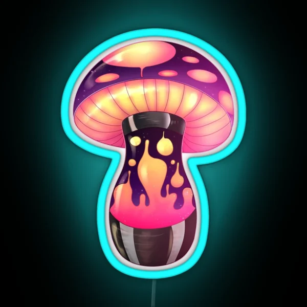 Lava Lamp Mushroom RGB Neon Sign