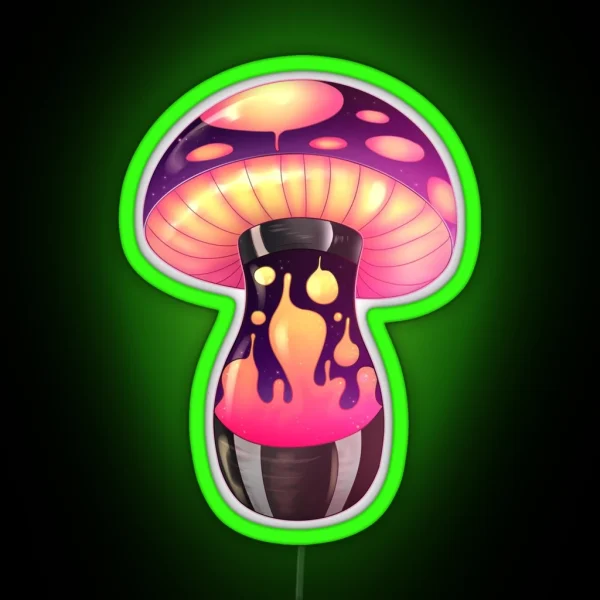 Lava Lamp Mushroom RGB Neon Sign