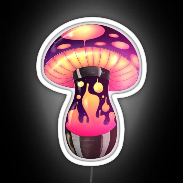 Lava Lamp Mushroom RGB Neon Sign