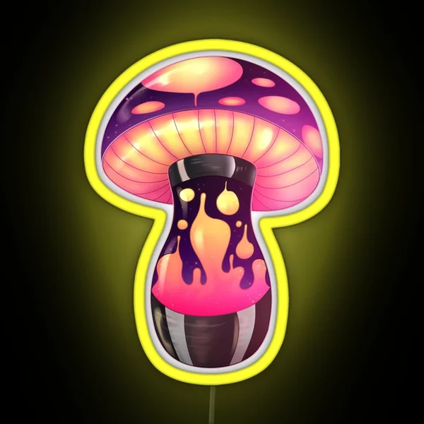 Lava Lamp Mushroom RGB Neon Sign