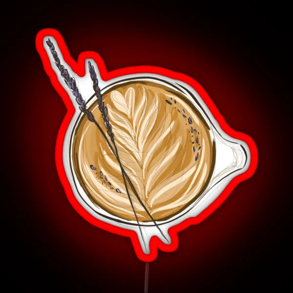 Lavender Latte Art RGB Neon Sign