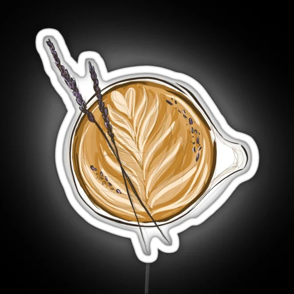 Lavender Latte Art RGB Neon Sign