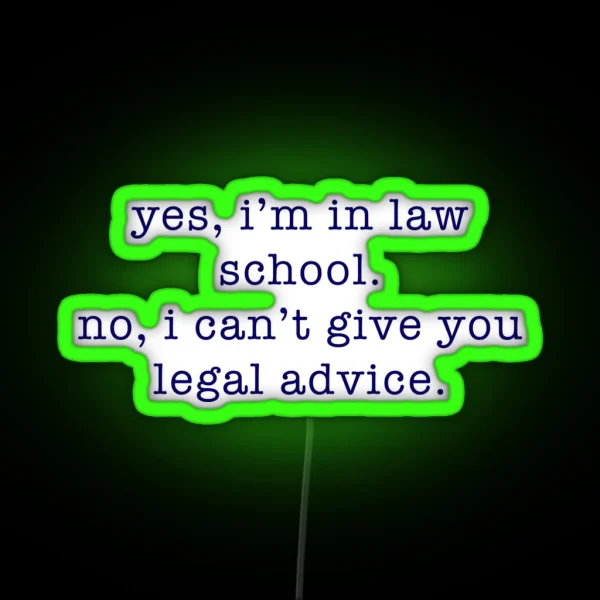 Law Student RGB Neon Sign