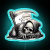 Lazy Reaper Not Today Graphic Tee RGB Neon Sign - Image 2