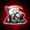 Lazy Reaper Not Today Graphic Tee RGB Neon Sign
