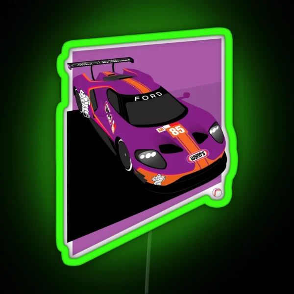 Le Mans Ford GT 85 RGB Neon Sign