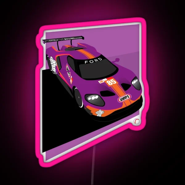Le Mans Ford GT 85 RGB Neon Sign