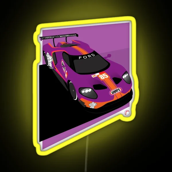 Le Mans Ford GT 85 RGB Neon Sign