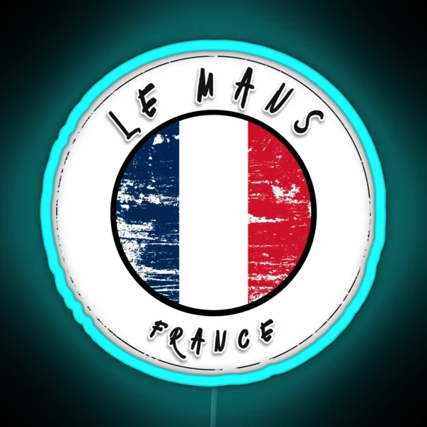 Le Mans France Vintage RGB Neon Sign
