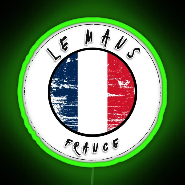 Le Mans France Vintage RGB Neon Sign