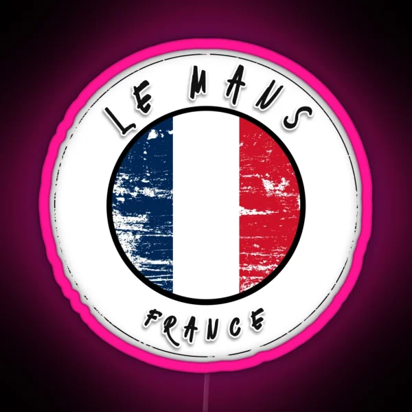 Le Mans France Vintage RGB Neon Sign