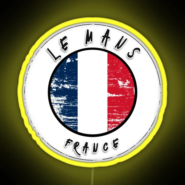 Le Mans France Vintage RGB Neon Sign