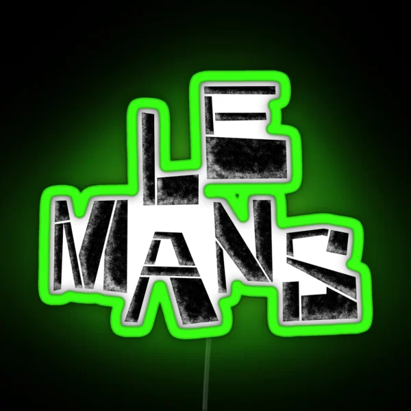 Le Mans Retro Distressed RGB Neon Sign