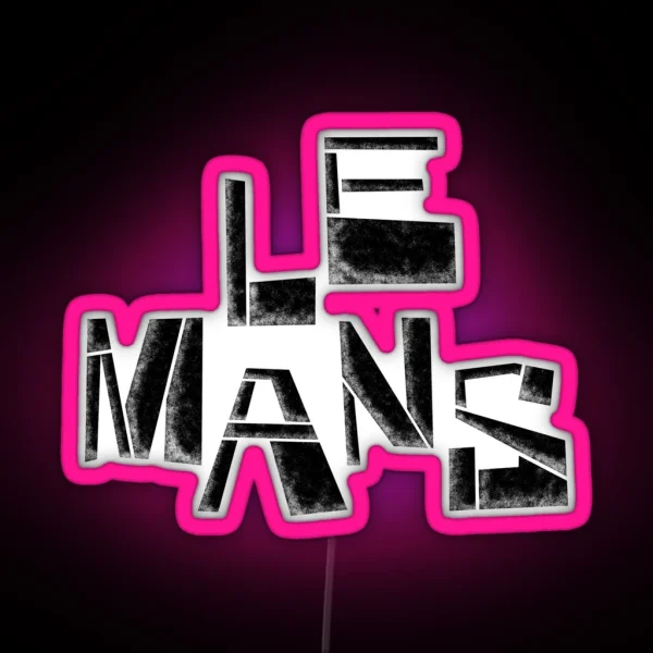 Le Mans Retro Distressed RGB Neon Sign