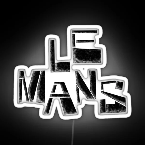 Le Mans Retro Distressed RGB Neon Sign
