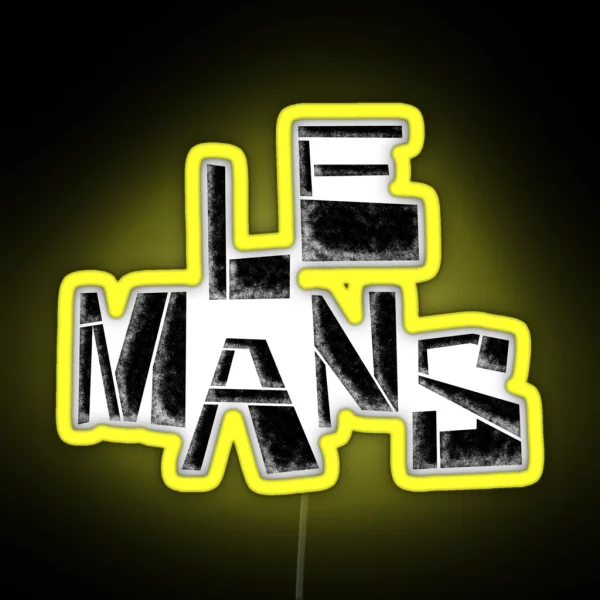 Le Mans Retro Distressed RGB Neon Sign