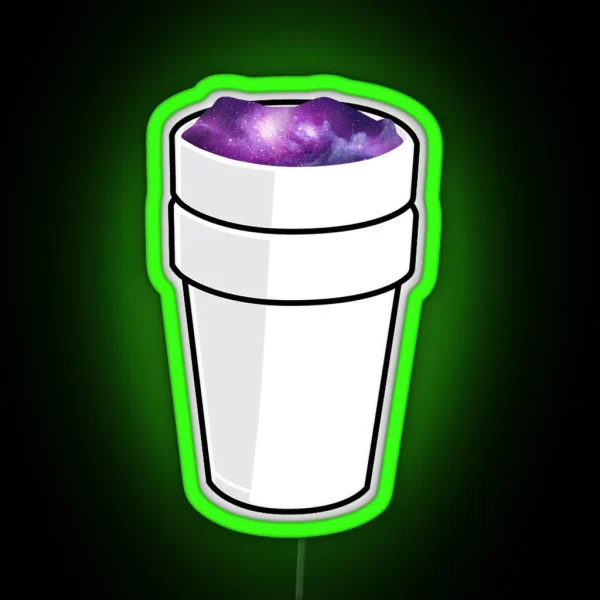 Lean Cup Galaxy Trippy Lil Wayne Lil Peep Hip RGB Neon Sign