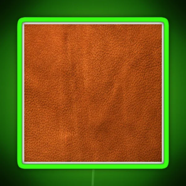 Leather Up Vivid Orange Brown RGB Neon Sign