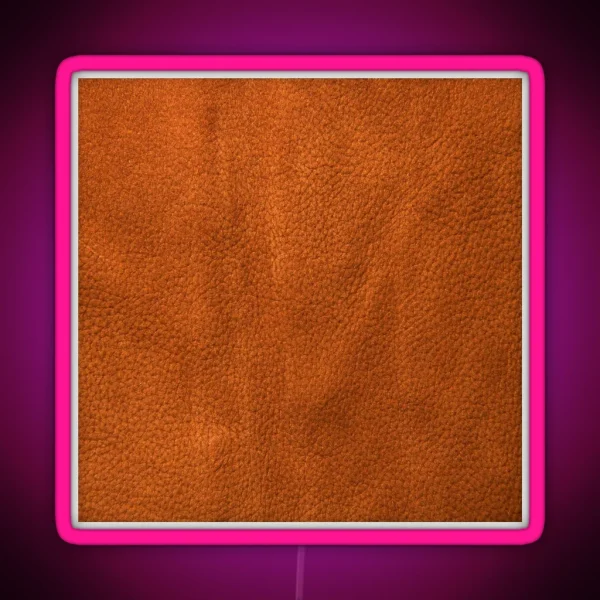 Leather Up Vivid Orange Brown RGB Neon Sign