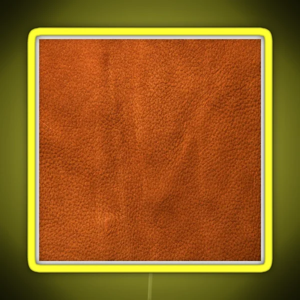 Leather Up Vivid Orange Brown RGB Neon Sign