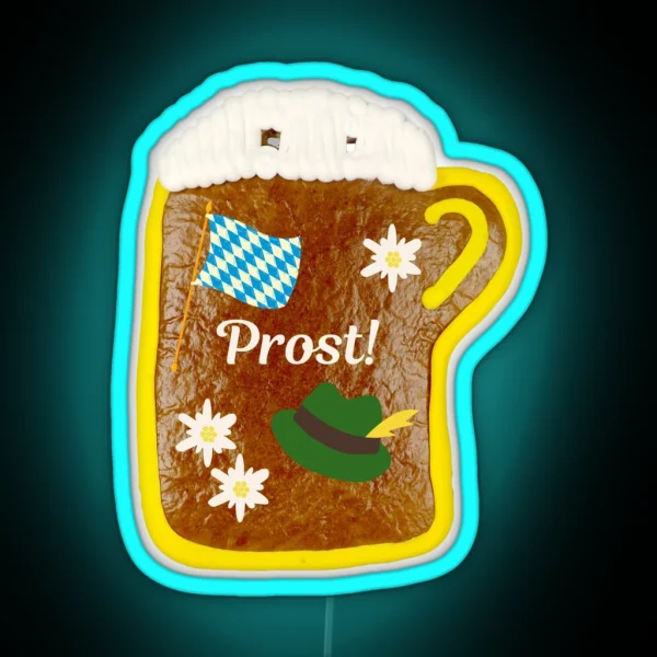 Lebkuchen Stein Prost RGB Neon Sign