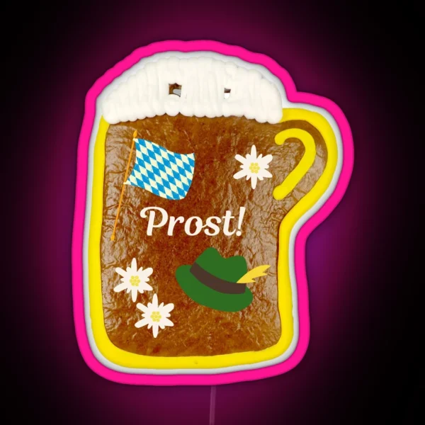 Lebkuchen Stein Prost RGB Neon Sign