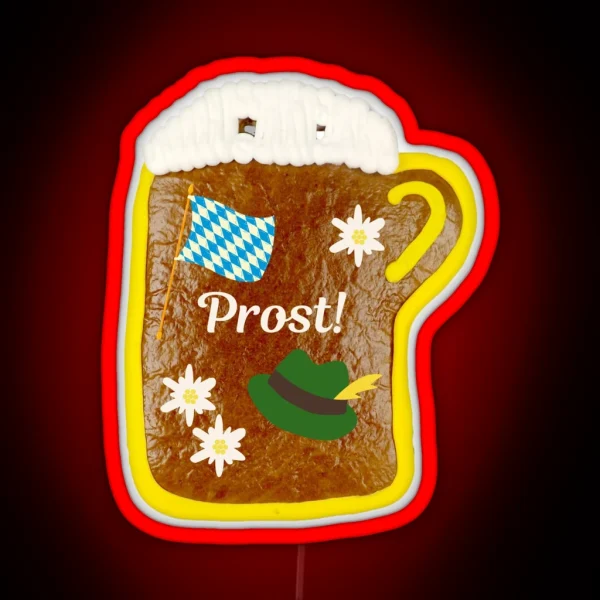 Lebkuchen Stein Prost RGB Neon Sign