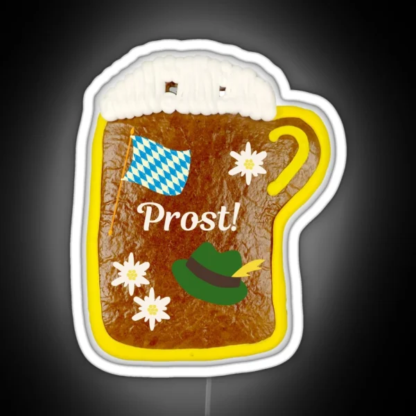 Lebkuchen Stein Prost RGB Neon Sign