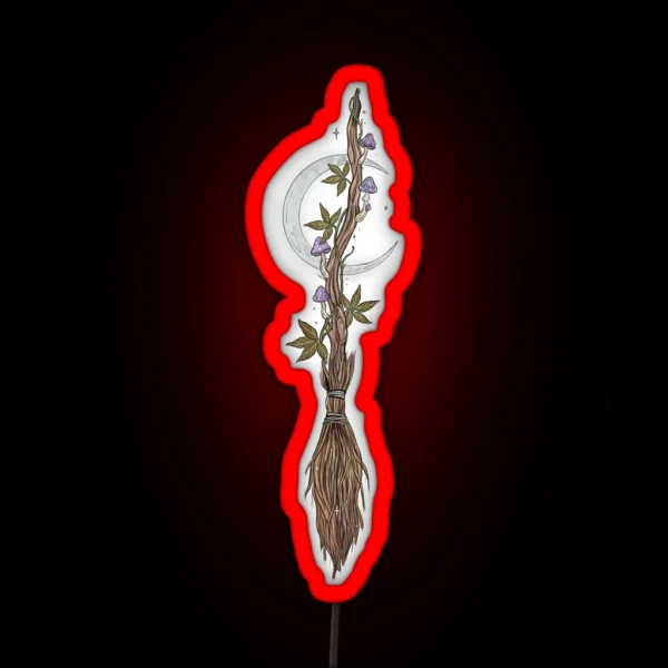 Led An Autumn Story Broomstick RGB Neon Sign