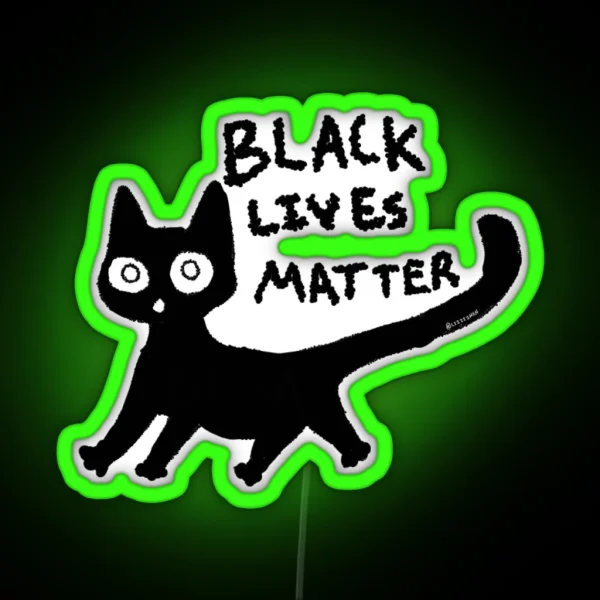 Led BLM Cat RGB Neon Sign