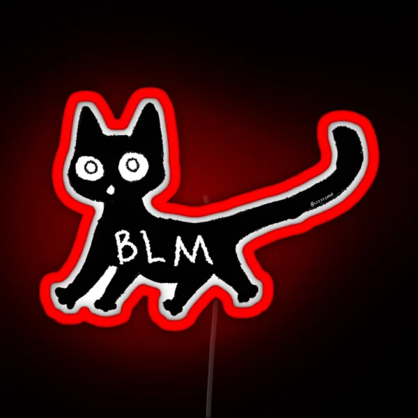 Led BLM Cat RGB Neon Sign