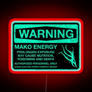 Led Warning Mako Energy RGB Neon Sign