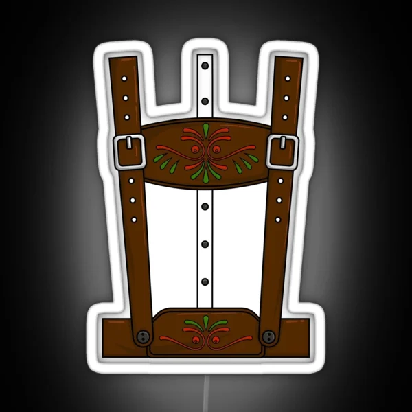 Lederhosen Costume Oktoberfest German Festival Lederhosen Gear RGB Neon Sign