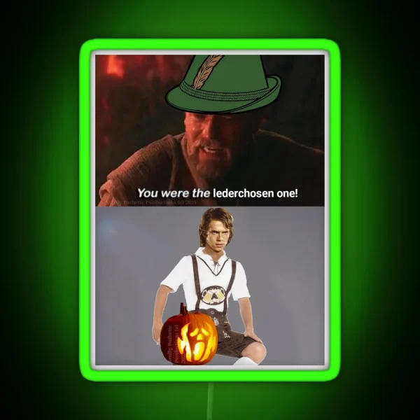 Lederhosen Evil Didn T Save World RGB Neon Sign