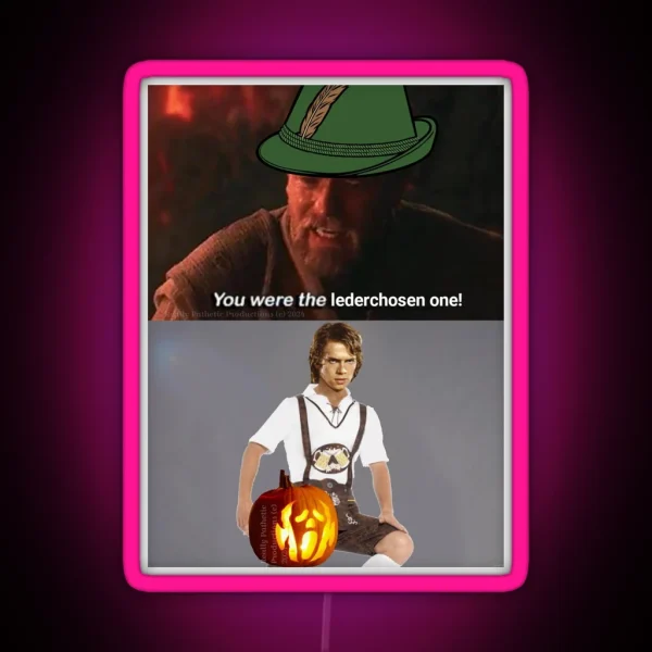 Lederhosen Evil Didn T Save World RGB Neon Sign