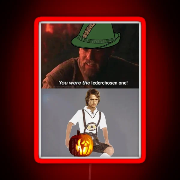 Lederhosen Evil Didn T Save World RGB Neon Sign