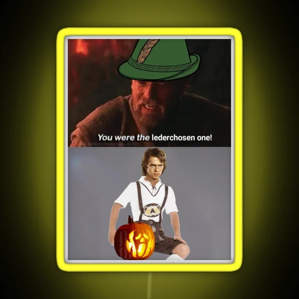 Lederhosen Evil Didn T Save World RGB Neon Sign