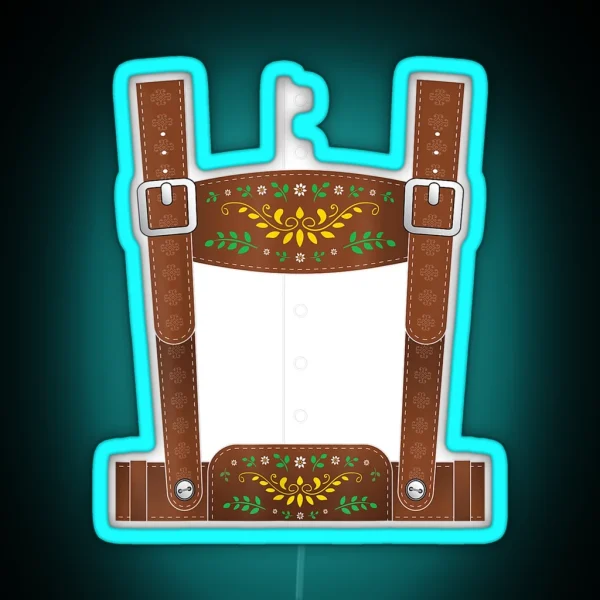 Lederhosen German Festival Halloween Costume RGB Neon Sign