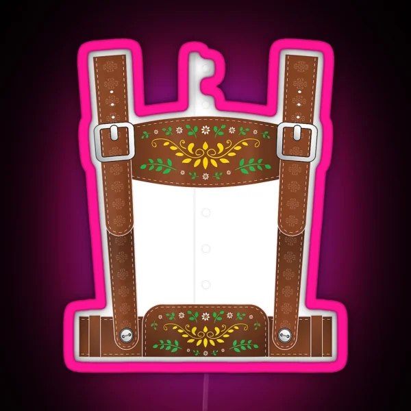 Lederhosen German Festival Halloween Costume RGB Neon Sign