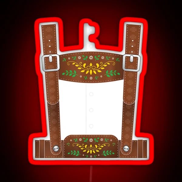 Lederhosen German Festival Halloween Costume RGB Neon Sign