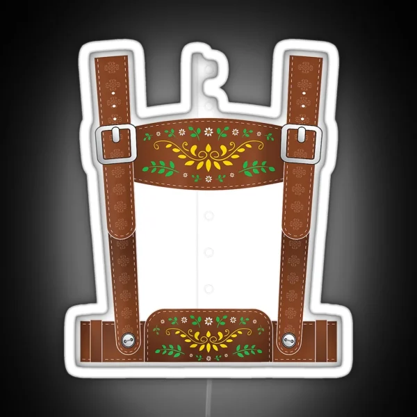 Lederhosen German Festival Halloween Costume RGB Neon Sign