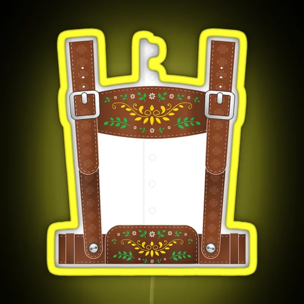 Lederhosen German Festival Halloween Costume RGB Neon Sign