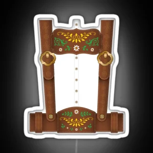 Lederhosen Oktoberfest German Culture Halloween Costume RGB Neon Sign